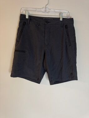 Dravus Men's 29” Black Shorts Zipper Pockets Athleisure 8" Inseam